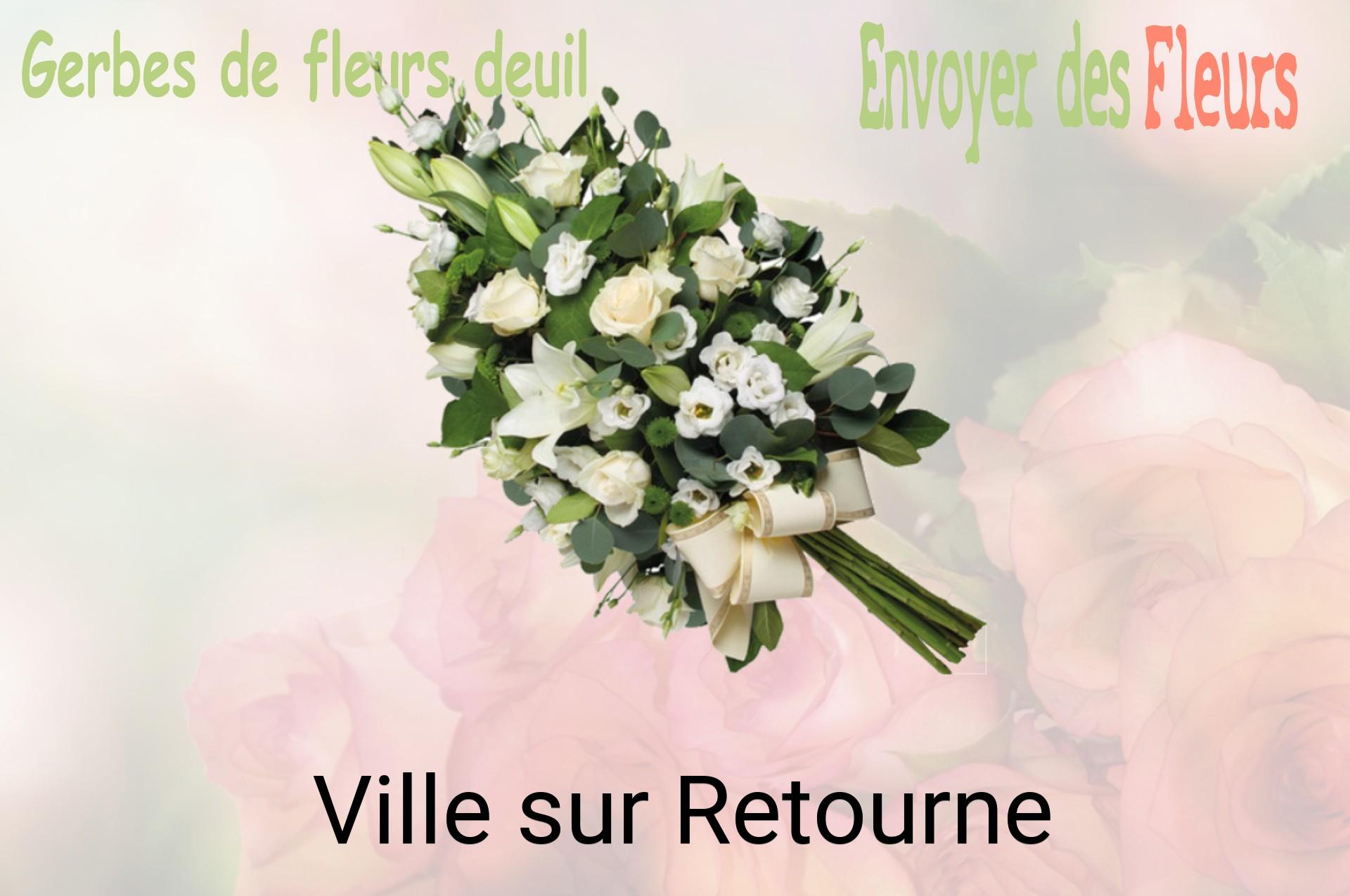 Gerbe de fleurs de deuil livrée à Ville-sur-Retourne